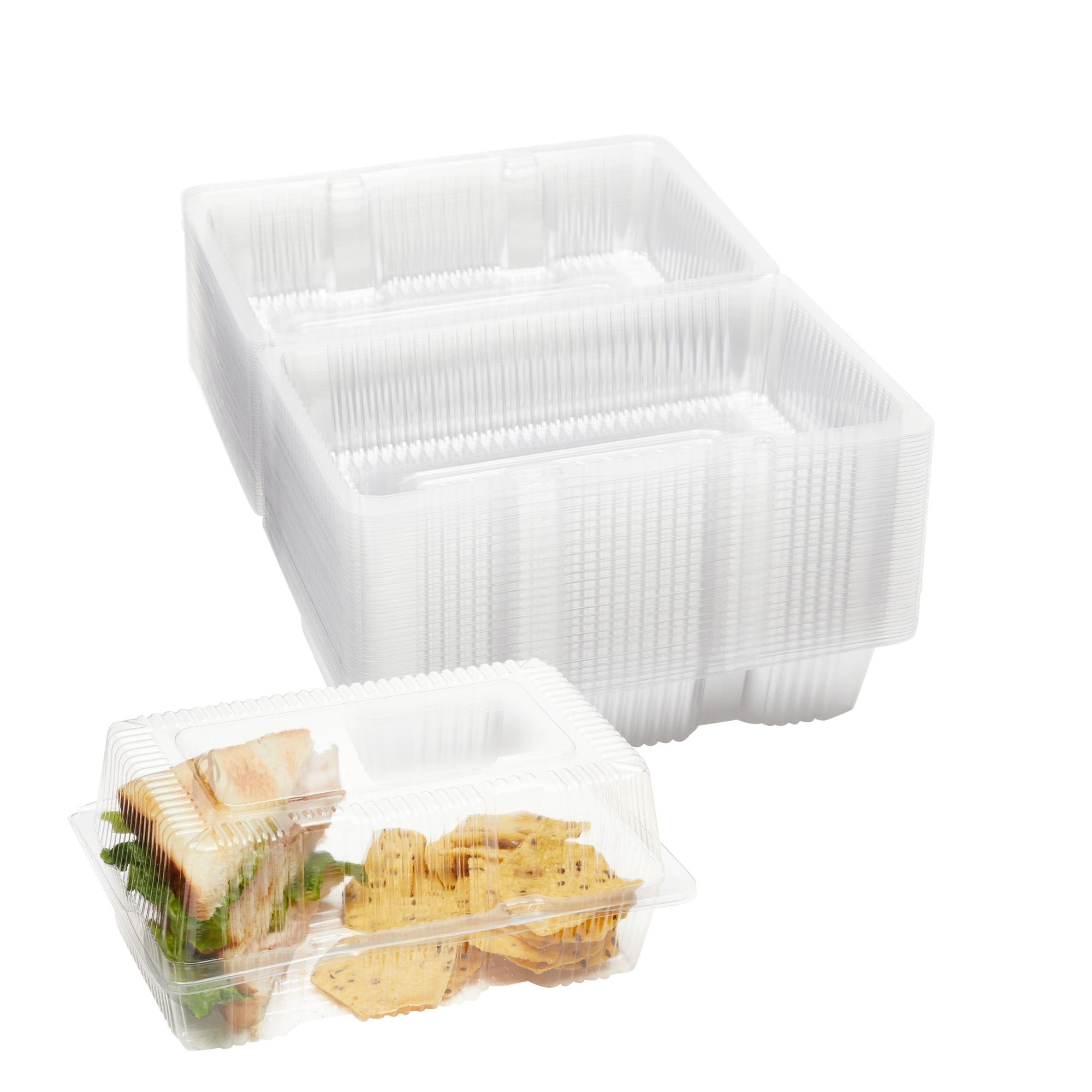 38 oz Rectangular Plastic Disposable Food Containers (50 Pack) – JPI Display