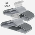thumbnail image 1 of 50 Pack Coat Hangers Non-Slip Clothes Hangers Space-Saving Plastic Hangers Light and Dark Gray, 1 of 8