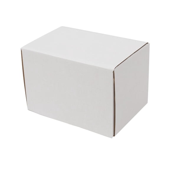 50Pack Corrugated Shipping Boxes 6 x 4 x 4 Inch, White Outside Yellow Inside Mailing Boxes for Small Business Packaging