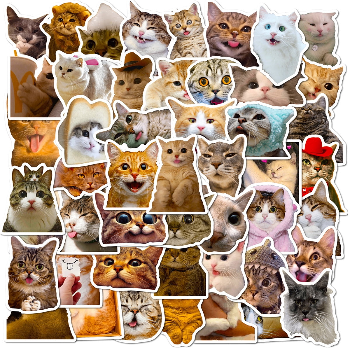50-Pack Cute Cartoon Animal Stickers - DIY Graffiti Stickers for Kids ...