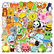 50-Pack Cute Cartoon Animal Stickers - DIY Graffiti Stickers for Kids, Perfect for Water Bottles, Luggage, and Ins Decor