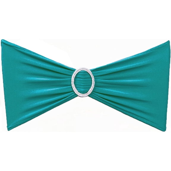 50 Pack Dark Turquoise Chair Sashes Bows Wedding Teal Chair Bands Buckles | teal chair sashes for Party birthday Feast Banquet Restaurant Christmas anniversary Bridal Shower Outdoor Event Decoration