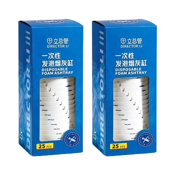 50 Pack Disposable Ashtrays, Paper Cigarette Ash Holders with Ash Sand, No-Wash Portable Tabletop Ashtray Cups for Home, Office, Bar, Hotel, Game Room and Tea Table