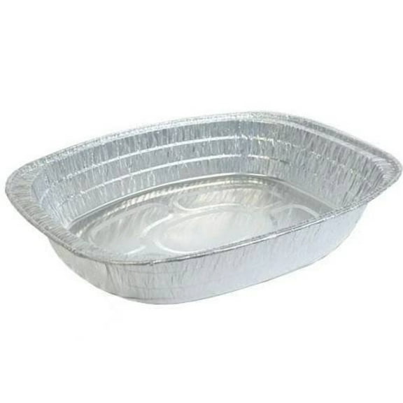 50 Pack - Disposable Durable Oval Roaster Pan - Turkey Roasting Pans Extra Large, Heavy-Duty Aluminum Foil | Deep, Oval Shape for Chicken, Meat, Brisket, Roasting, Baking | Recyclable