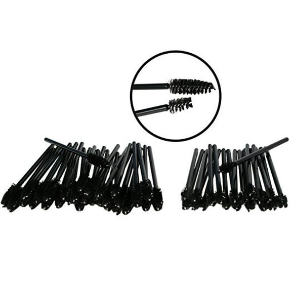 50 Pack Disposable Eyelash Mascara Brushes Wands Applicator Makeup Brush For Upper and Lower Lashes or Brows