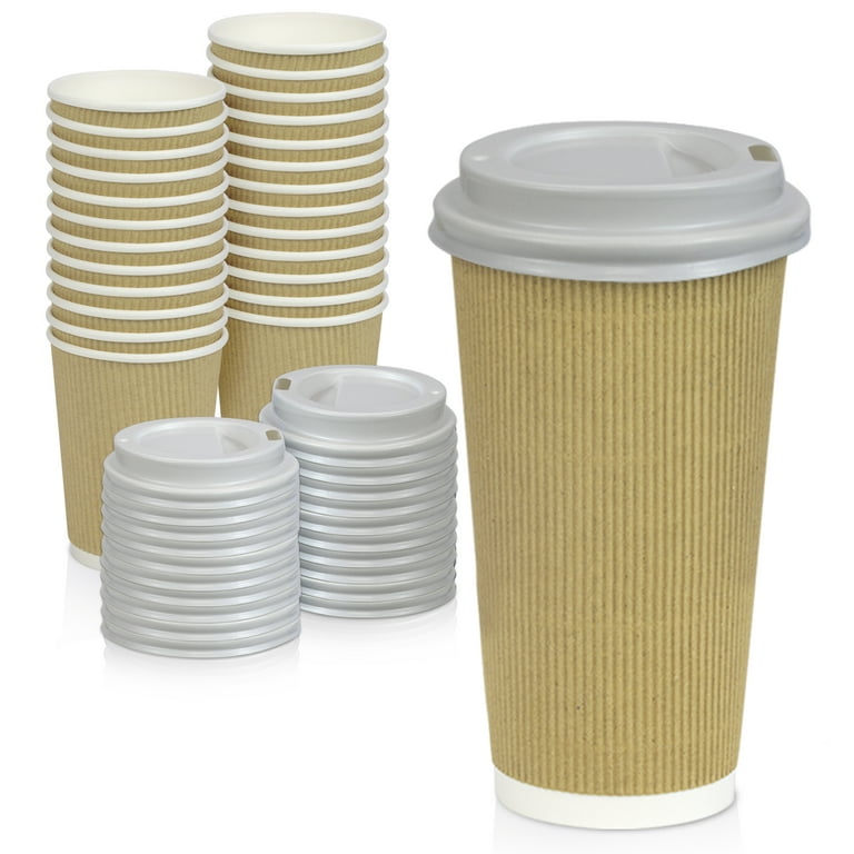 200 PACK] 20 oz Cups  Iced Coffee Go Cups and Sip Through Lids