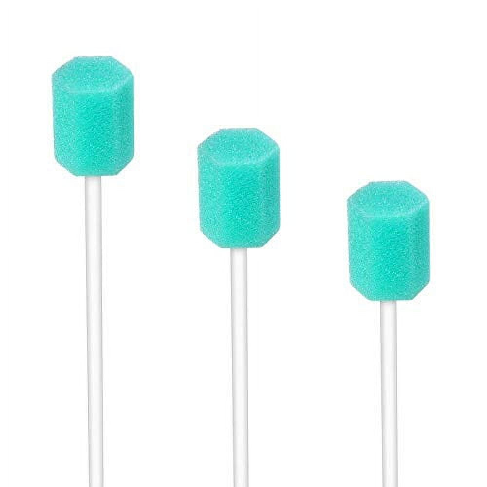 (50 Pack) Disposable Oral Swabs, Sterile Dental Sponge Swabsticks Unflavored for Mouth & Gum