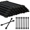 thumbnail image 1 of 50 Pack Double-Head Eyeshadow Brushes, Eyeshadow Sponge Applicator, Professional Eye Shadow Brushes, Eye Cream Applicator, Disposable Eye Shadow Makeup Replacement Tool for Women Girls, Black, 1 of 5