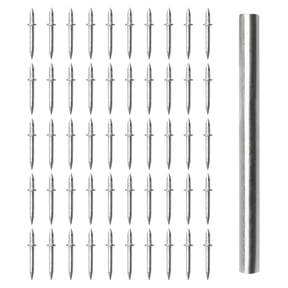 50 Pack Double-Headed Skirting Nails – Seamless Baseboard Nails with Special Socket Tool, No Mark & No Drill Installation