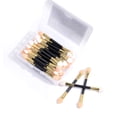 thumbnail image 1 of 50 Pack Double-end Eye Shadow Brush, Disposable Double Sided Eyeshadow Brush Makeup Applicators Beauty Kit (Gold), 1 of 5