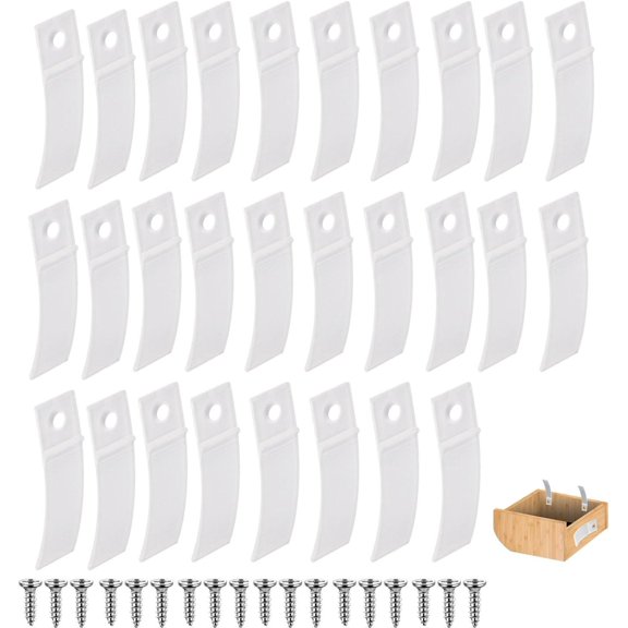 50 Pack Drawer Stoppers Non-Falling Out Drawer Stops PVC Plate Side Buffer Holder with Mount Screws for Bed Room Dresser File Cabinet Roll Top Desk Computer Desk Furniture Chest Safety Parts