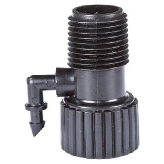 50-Pack - Drip Irrigation Riser Adapter Drip and Sprinkler Watering, 1/2" Female Pipe Thread x 1/2" Male Pipe Thread x 1/4" Barbed End (50)