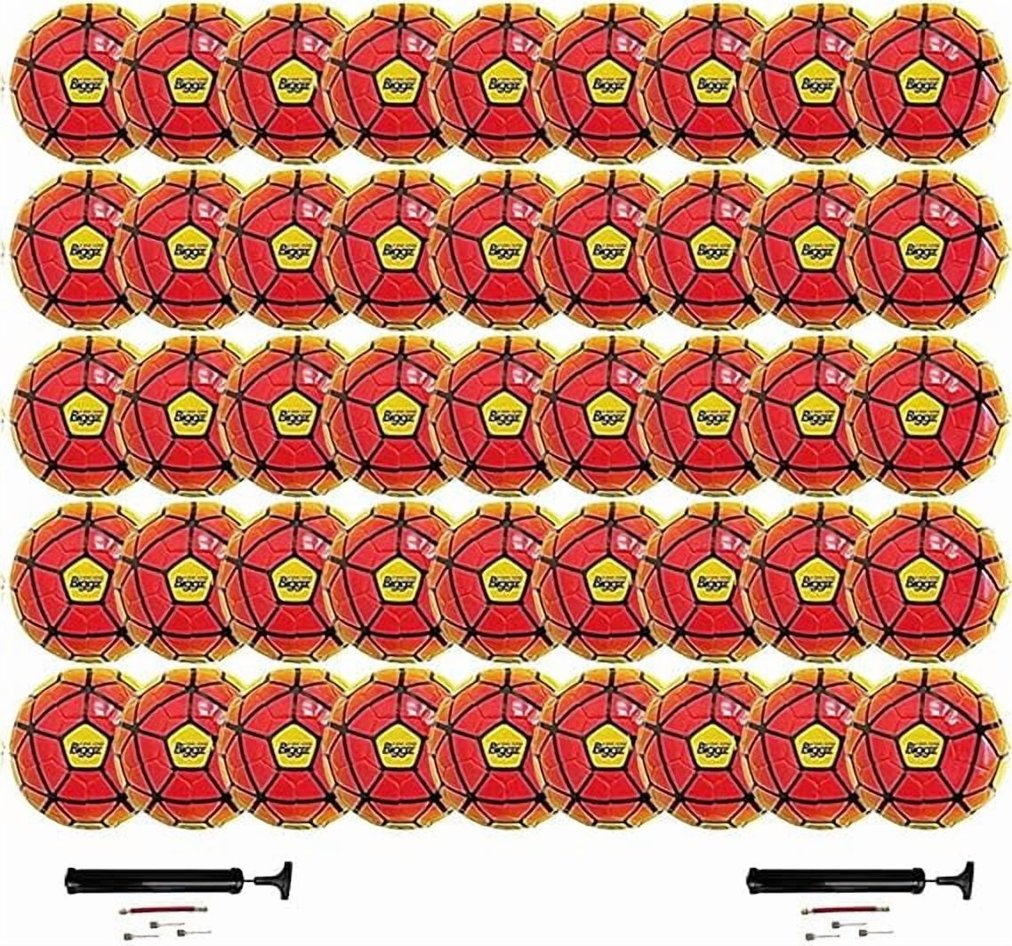(Pack of 50) Durable Soccer Balls Wholesale Bulk - Size 5 with Hand Pumps