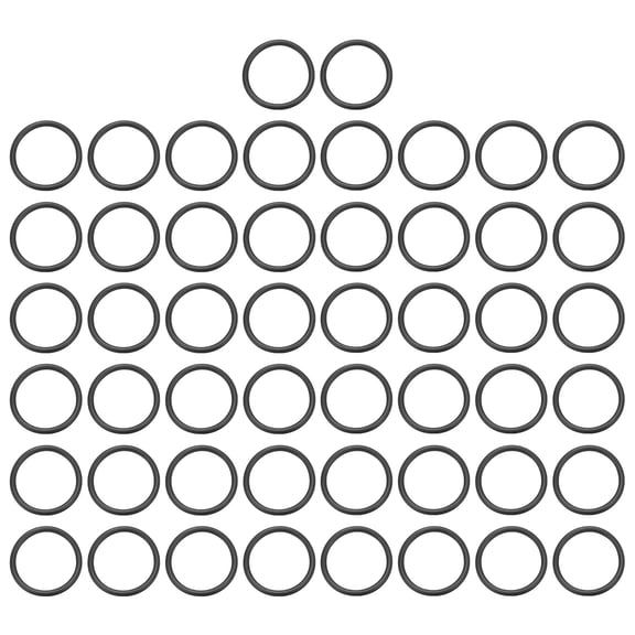 50 Pack EPDM O-Ring Seals, 31/64" ID x 5/8" OD x 5/64" Thick Round Rubber Sealing Gasket, Plumbing Washers for Faucet, Automotive, Filter Nozzle Pipe, Air or Gas Sealing