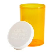 50 Pack Empty Pill Bottles with Caps for Prescription Medication, 20-Dram Plastic Medicine Containers (Orange)