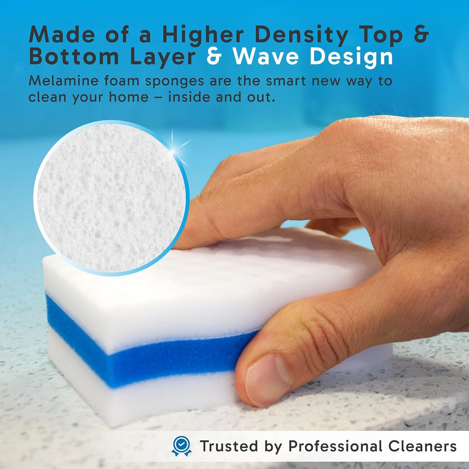 (50 Pack) Extra Durable Eraser Sponge - Extra Thick, Long Lasting ...