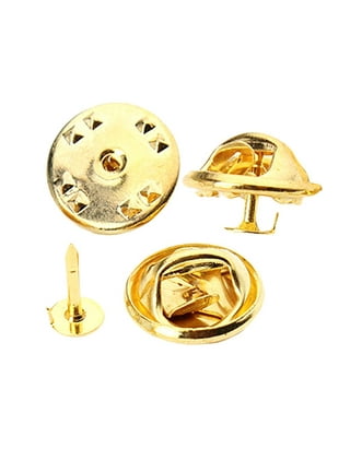 125 Pairs Butterfly Clutch Metal Pin Back Replacement with Blank Pins for  Craft Making (Gold) 
