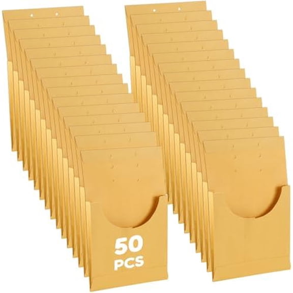 50 Pack File Retention Jacket Kraft Expansion Retention Jackets Office Yellow Document Classification for Letter Legal Size$$Office