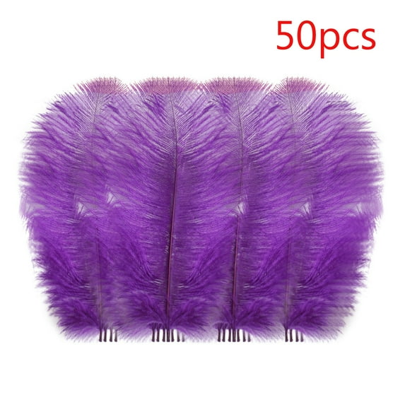 50-Pack Floating Plume Feathers, 20-25cm Multicolor Natural Feathers for Wedding Centerpieces, DIY Hair Accessories & Craft Decorations