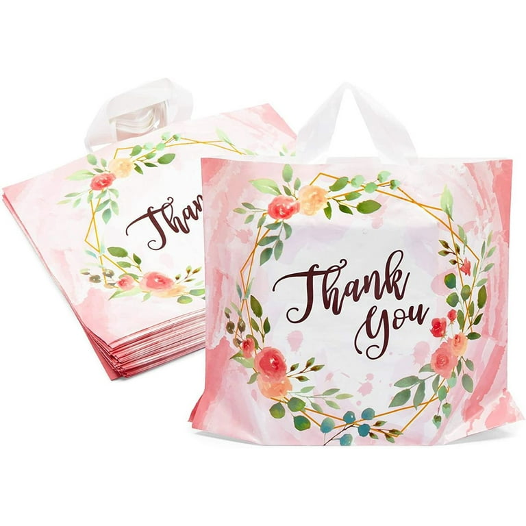 Prime Line Packaging Pink Gift Bag, Plastic Gift Bags, Small