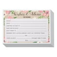 thumbnail image 1 of 50 Pack Floral Wedding Advice Cards for Bride, Bridal Shower Games (5x7 In), 1 of 5