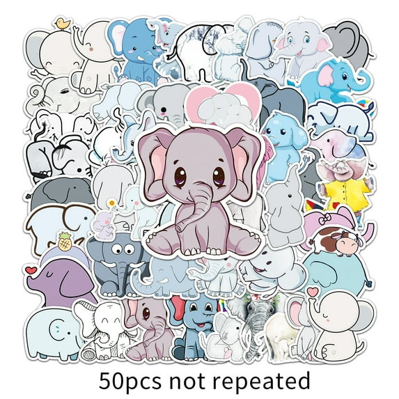 50-Pack Fresh and Cute Graffiti Stickers - Waterproof Cartoon Stickers for Journals, Skateboards, Kids' Decorations, and Luggage