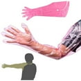 thumbnail image 1 of 50 Pack Full Arm Long Sleeve Gloves,Red Durable Long Disposable Gloves,33.5In Plastic Veterinarians Cleaning Tool, 1 of 1