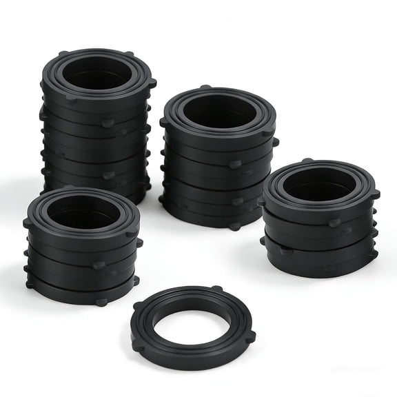 50 Pack Garden Hose Washers, Heavy Duty Black Rubber Leak Proof, Fits All Standard 3/4 Inch Garden Hoses and Faucet Fittings