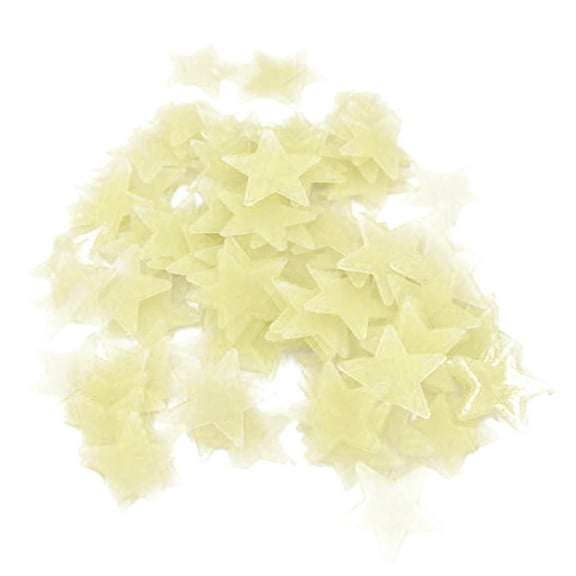 50-Pack Glow in The Dark Stars Wall Stickers PVC Material - Fluorescent Decals for s Bedroom Ceiling(Yellow)