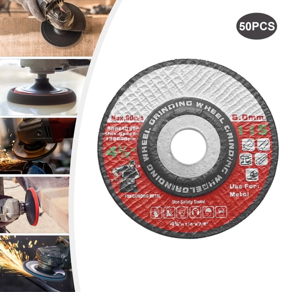 50 Pack Grinding Sanding Wheels 4.5" X 1/4" X 7/8" for 4.5 Disc Angle Grinder