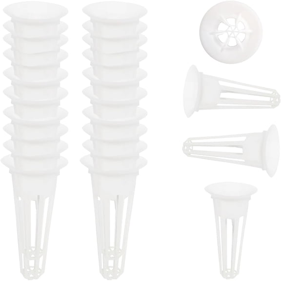 50 Pack Grow Baskets for Hydroponic Growing System, Seed pods Basket Compatible with aero Garden Grow Sponge Starter pods