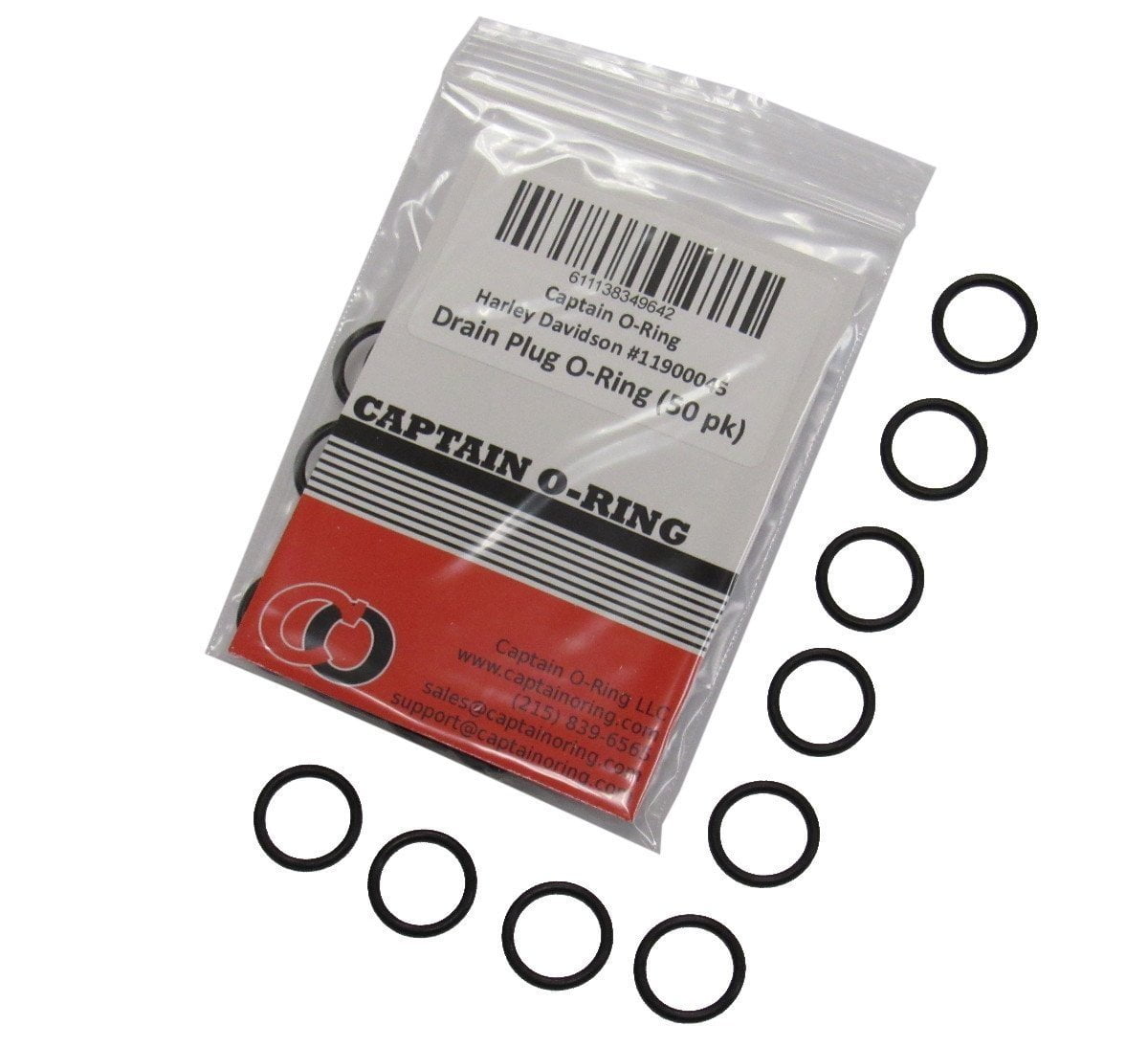 50 Pack Harley Davidson Oil Drain Plug ORing 11900045