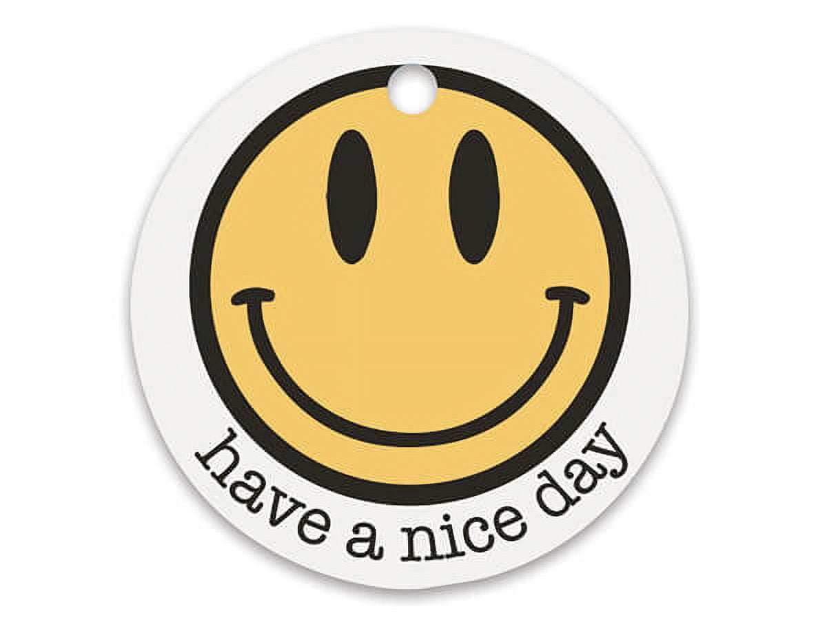 50 Pack Have A Nice Day Round Gift Tag Gloss 3 Circle for Gift Baskets Gift Bags and Wrapped Gifts Made in USA