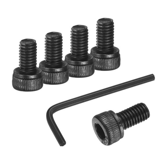 50 Pack Hex Socket Head Cap Screws Bolts, M5x8mm 304 Stainless Steel Socket Drive Machine Screws Bolts with Hex Wrench, Black