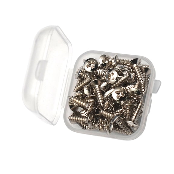 50 Pack High-Strength Bass Pickguard Mounting Screws, Anti-Loosening Threads, Alloy for Secure Guitar Hardware