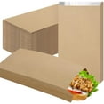 thumbnail image 1 of 50 Pack Hot Dog Wrappers, Topboutique Aluminum Foil Hamburger Sleeves, Greaseproof Sandwich Bags, Disposable Foil BBQ Bags for Snack Bars, Food Truck, Take Out, Concession Stand,Brown,4.7*1.6*10 in, 1 of 7