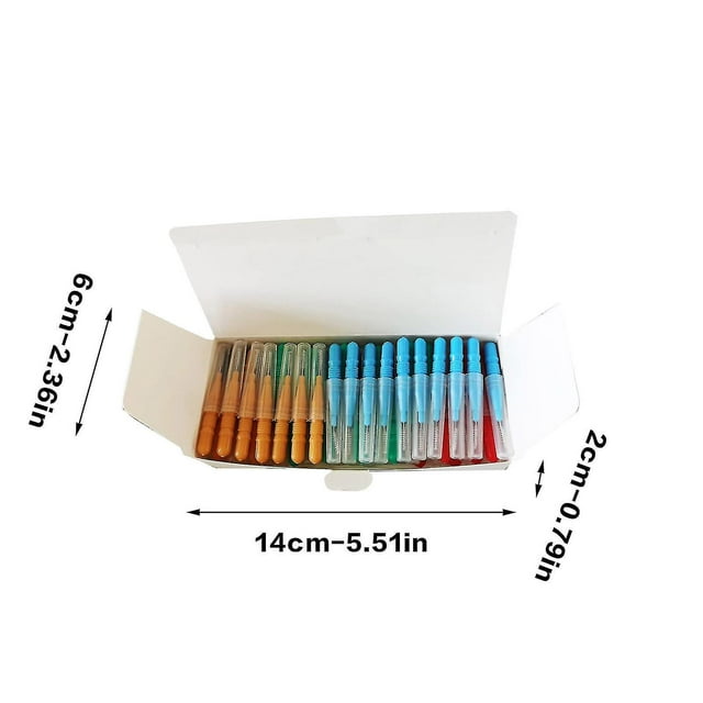 50 Pack Interdental Slim Brushes 0.71.2mm Interdental Brushes Floss