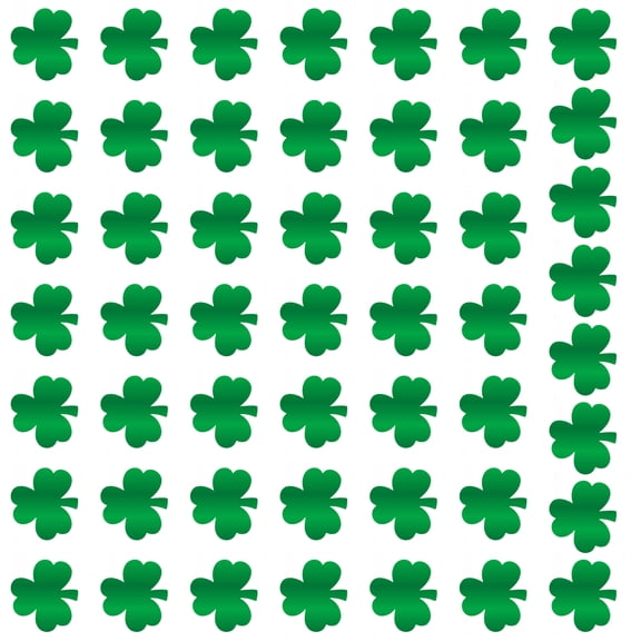 50 Pack Irish Day Plant Sticker Shamrocks Decal Paper Texture Wall Sticker Suitable for Irish Party Decorations