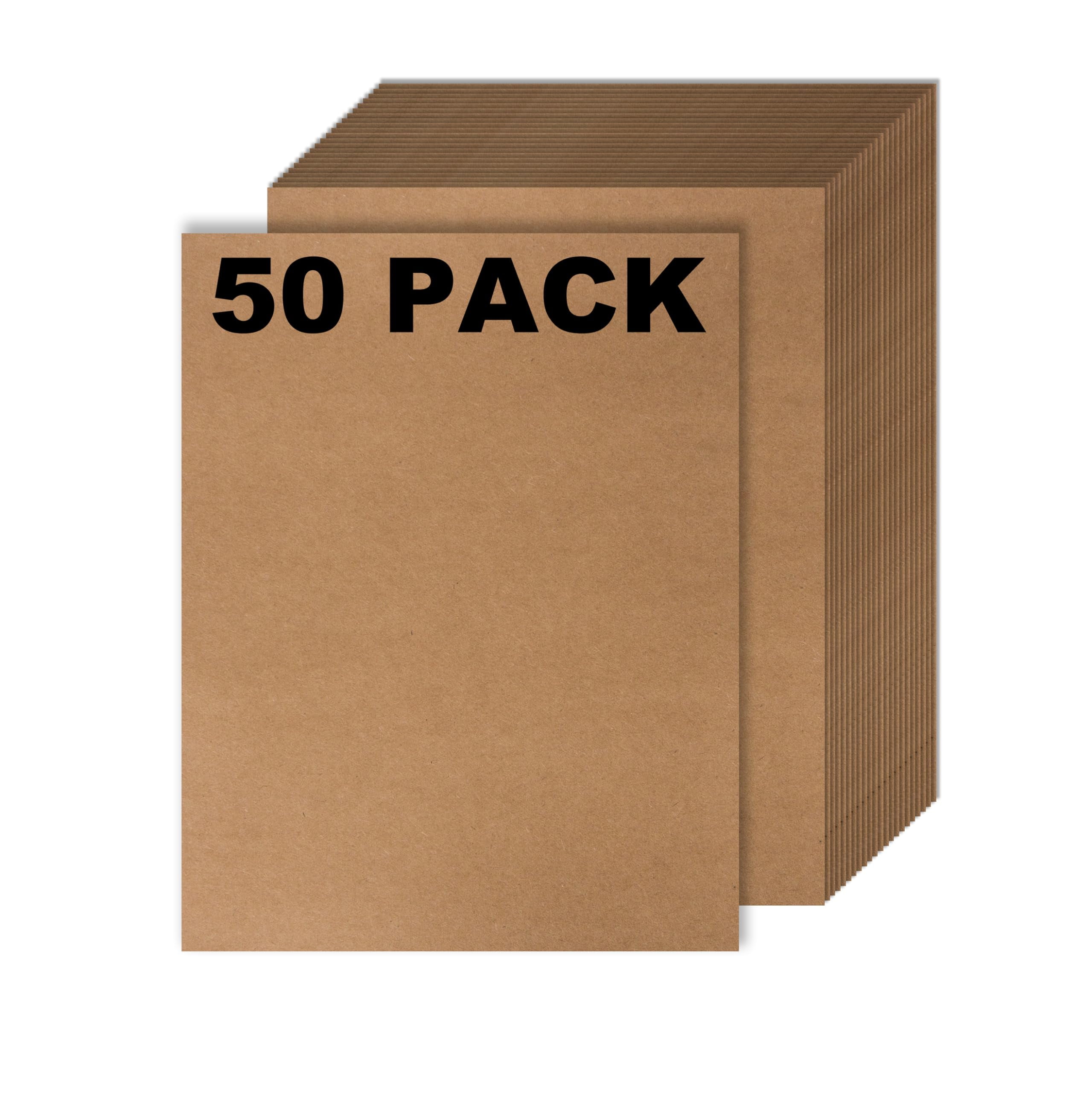 50 Pack Kraft Paper Brown Stationery Paper Brown Craft Paper for