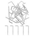 thumbnail image 1 of 50 Pack L Shape Hooks, 1-1/2 Inch Right Angle Screw Hooks for Hanging, Silver, 1 of 7