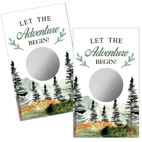 50 Pack Let The Adventure Begin Scratch Off Cards Game Set