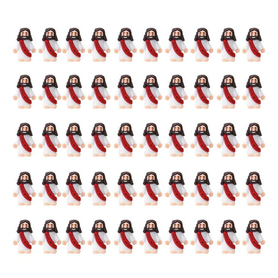 50 Pack Little Figures, Christmas Loves You Toys Little Figurines, Mini Statues Religious Party Favors Sunday School Baptism Gifts Christmas Stocking Stuffers