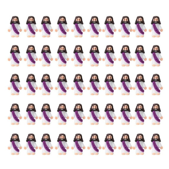 50 Pack Little Figures, Christmas Loves You Toys Little Figurines, Mini Statues Religious Party Favors Sunday School Baptism Gifts Christmas Stocking Stuffers