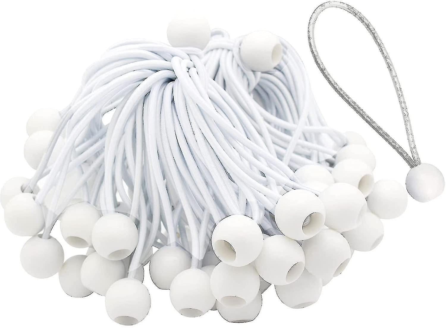 50 Pack Long Buckle Bungee Cords For Marquees, Tents, Banners And Tarps