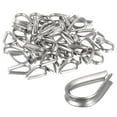 thumbnail image 1 of 50 Pack M1.5 Stainless Steel Thimble for 1/16" Dia Wire Rope, Wire Rope Cable Thimbles Rigging for Marine, 1 of 6