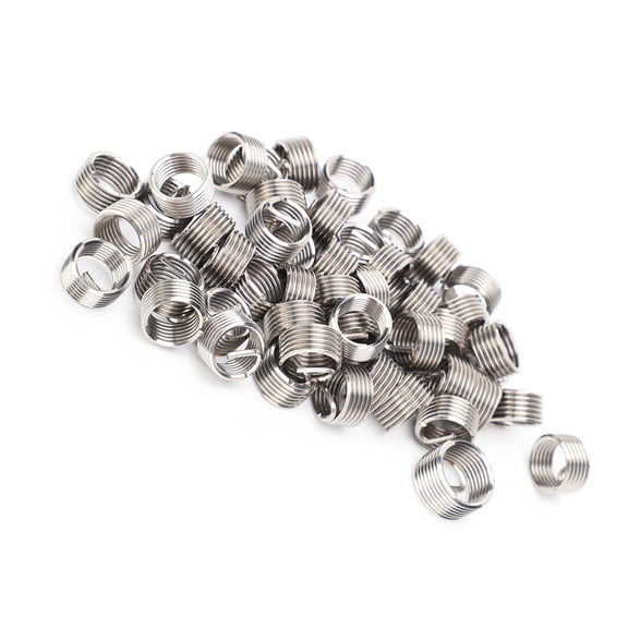 50 Pack M10x1.25 Stainless Steel Wire Thread Inserts for Aluminum Alloy & Plastic Hole Repair 50Pcs stainless steel