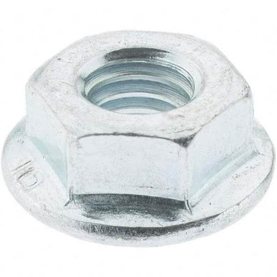 50 Pack M6 Metric Flange Nuts, 14mm Flange Diam, 6mm High, 10mm Across Flats