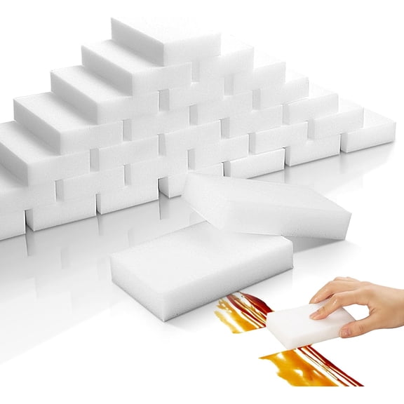 50 Pack Magic Sponge Eraser,Multi-Functional Household Cleaning Kitchen Dish Sponge for Furniture,Extra Thick and Long Lasting Melamine Cleaning Sponges for Bathroom,Bathtub, Sink,Wall Cleaner