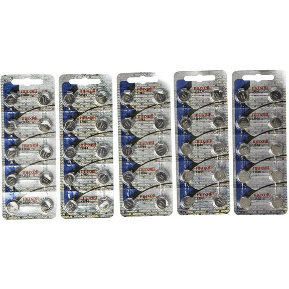 50 Pack Maxell LR44 AG13 357 button cell battery "NEW HOLOGRAM PACKAGE "
