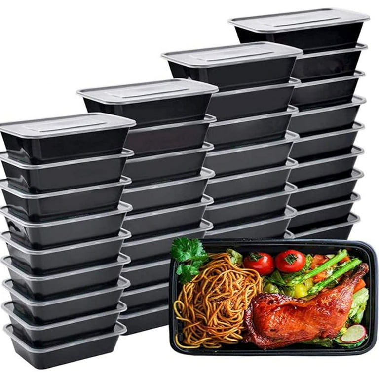 50-Pack Meal Prep Containers, 26 OZ Microwavable Reusable Food Containers  with Lids for Food Prepping , Disposable Lunch Boxes, BPA Free Plastic Food  Boxes- Stackable, Freezer Dishwasher Healthy 